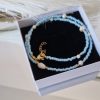 Naszyjniki Żastinka | Naszyjnik Choker Celebrity Pearls Baby Blue