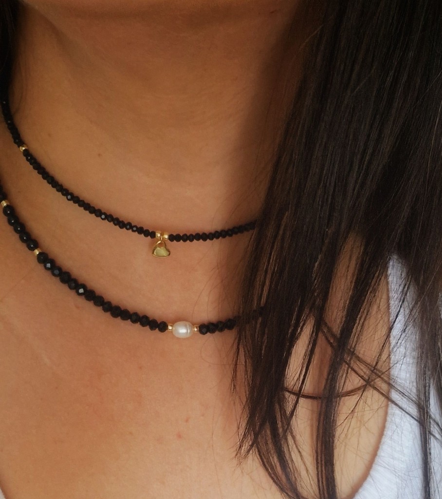 Naszyjniki Żastinka | Naszyjnik Choker Love Black Heart